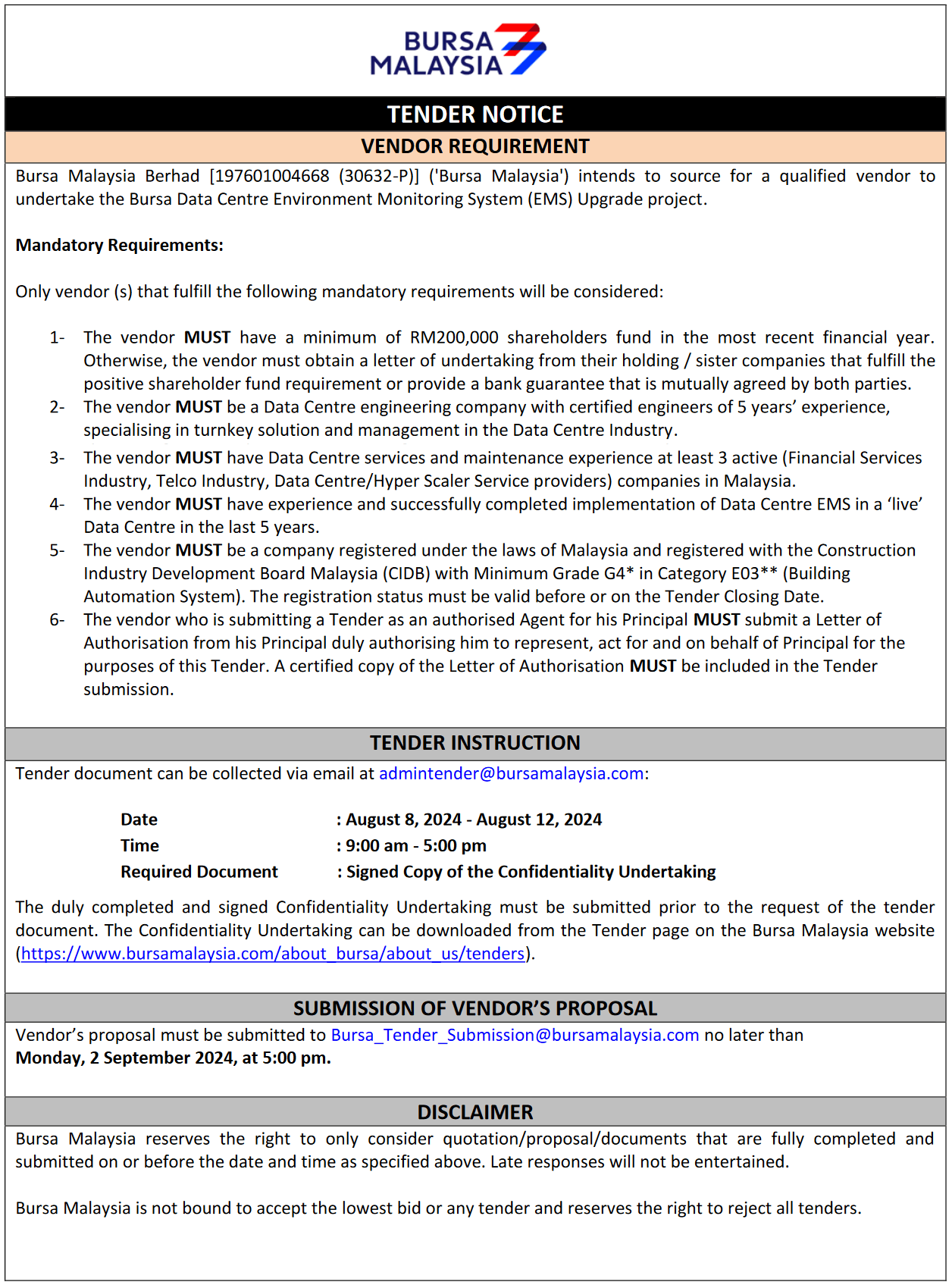 tender ict ems bursa malaysia